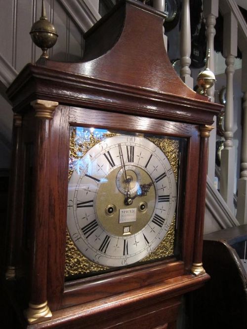 fig 1. SMALL GEORGIAN 8 DAY LONDON LONGCASE CLOCK