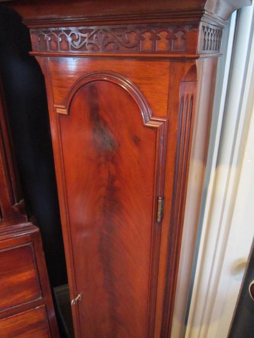 fig 1. FINE VICTORIAN FIGURED MAHOGANY GRANDMOTHER CLOCK