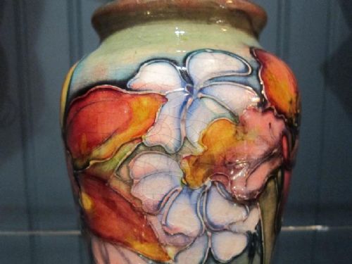 fig 1. SUPERB MOORCROFT FLAMBE ORCHID VASE