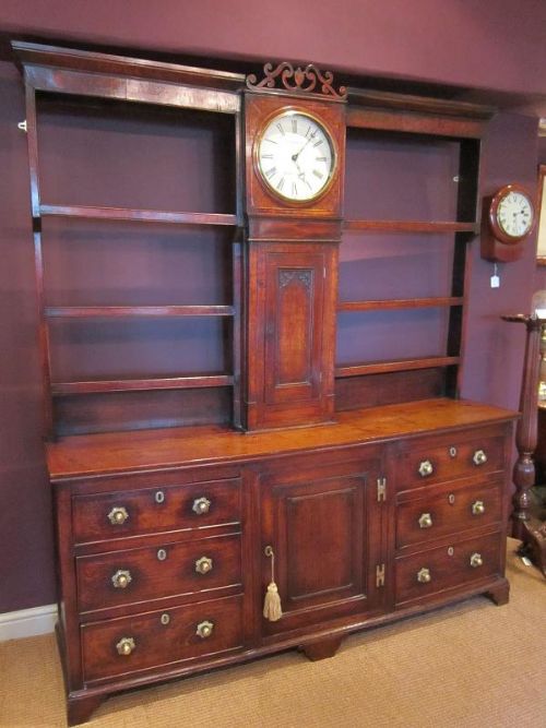 Rare & Original Mid Georgian Clock Dresser Base & Rack