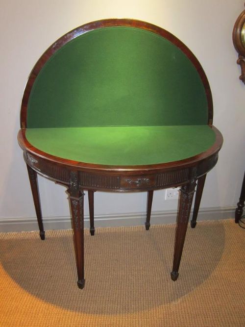 Quality George III Style Flame Mahogany Games Table