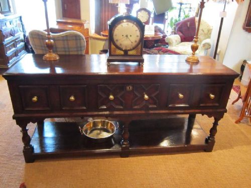 Quality George II Oak Low Dresser Base