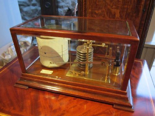 Quality Victorian Mahogany Barograph