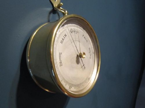 Quality Victorian Brass Marine Barometer