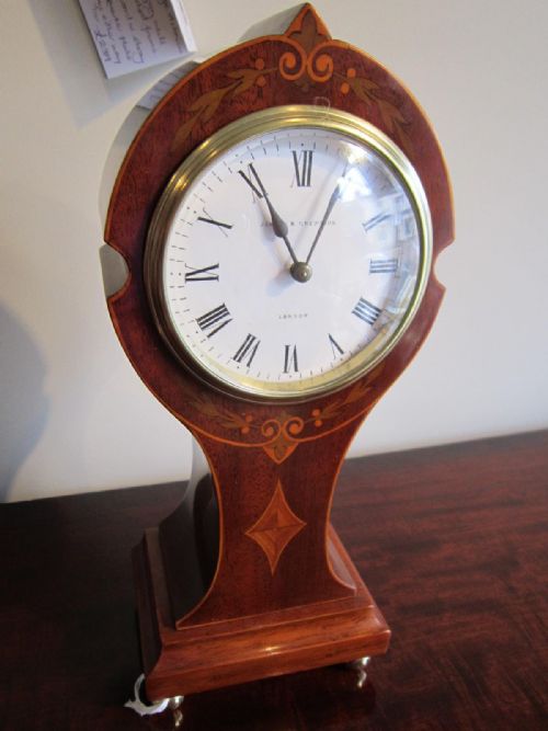 Fine Late Victorian Inlaid Mantle Clock