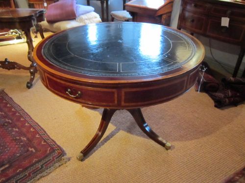 Fine Regency Inlaid Mahogany Libary Table