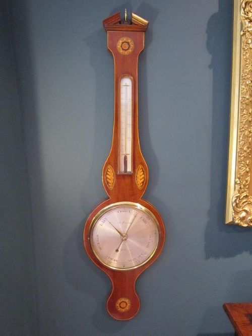 Fine George III Sheraton Banjo Barometer