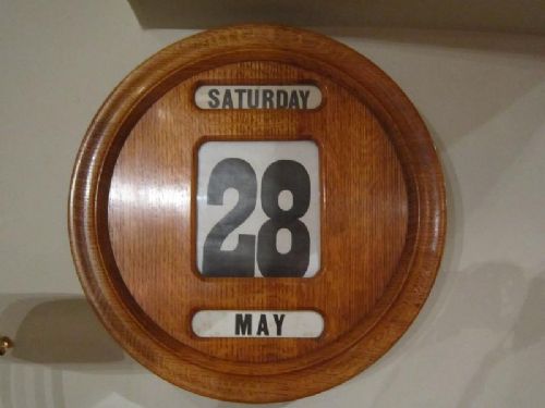 Quality Victorian Oak Wall Calender