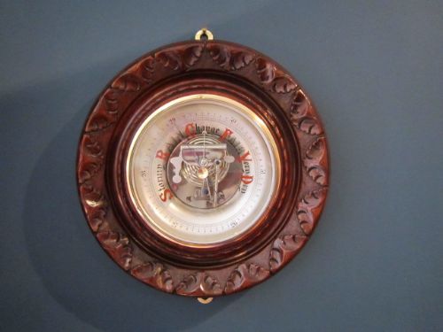 Good Quality Victorian Walnut Aneriod Barometer
