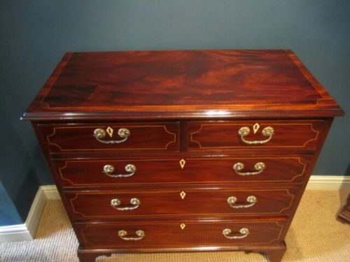 Fine Georgian Flame Mahogany Chest of Drawers