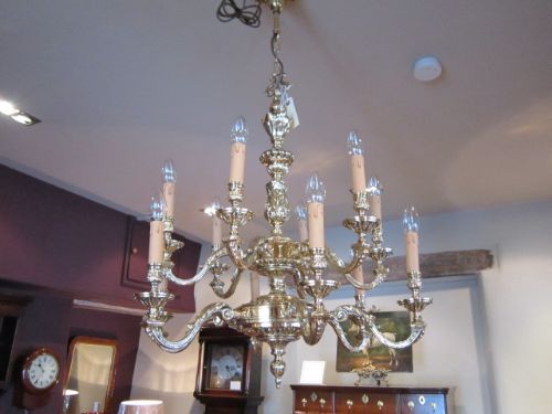 Impressive Edwardian Two Tier Chandelier