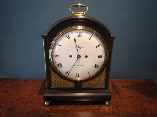 fig 1. FINE GEORGE III SMALL LONDON BRACKET CLOCK
