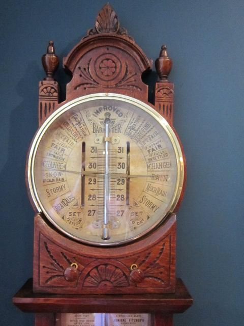 fig 1. QUALITY VICTORIAN 'POLYTECHNIC'ADMIRAL FITZROY BAROMETER