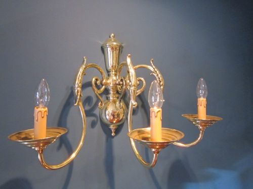 Large Edwardian Triple Wall Light