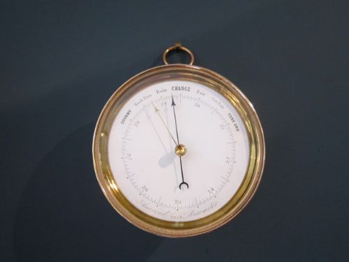 Quality Victorian Bronze Marine Barometer