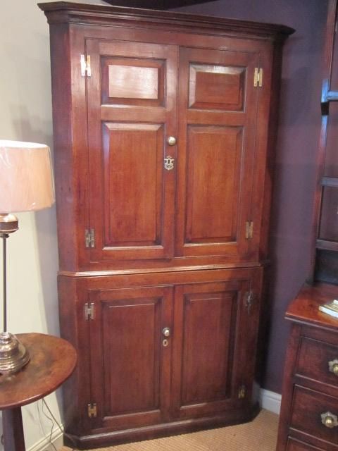 Good Mid Georgian Oak Double Corner Cupboard