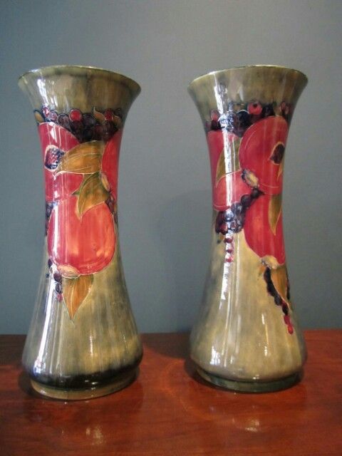 Impressive Pair of Moorcroft Pomegranate Vases