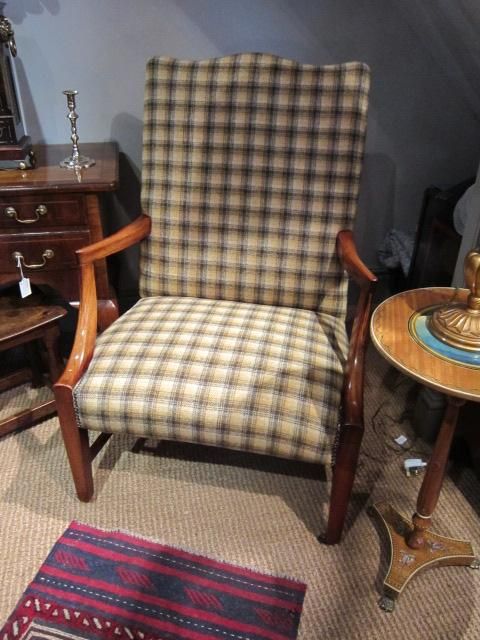 Quality George III Mahogany Gainsborough Armchair