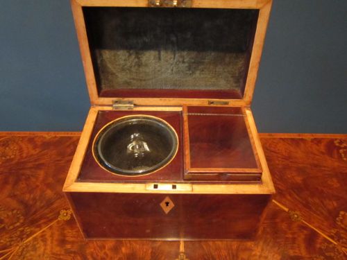 Fine Small Georgian Inlaid Tea Caddy