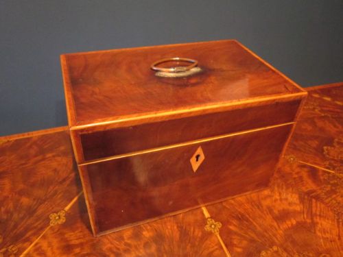 fig 1. FINE SMALL GEORGIAN INLAID TEA CADDY