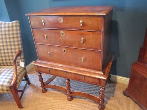 Original George I Walnut Chest on Stand