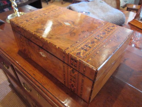 Quality Victorian Tunbridgeware Writing Slope