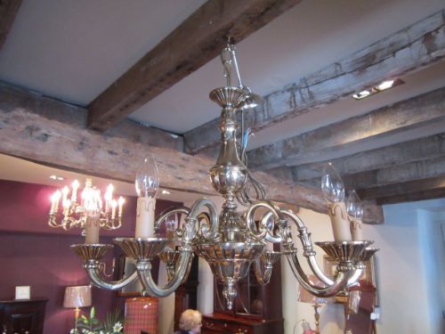 Fine Quality Edwardian Cast Brass Chandelier
