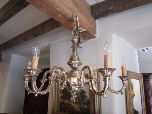 Quality Edwardian Cast Brass Chandelier
