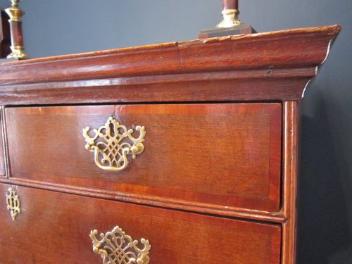 fig 1. FINE EARLY GEORGIAN OAK CHEST ON STAND