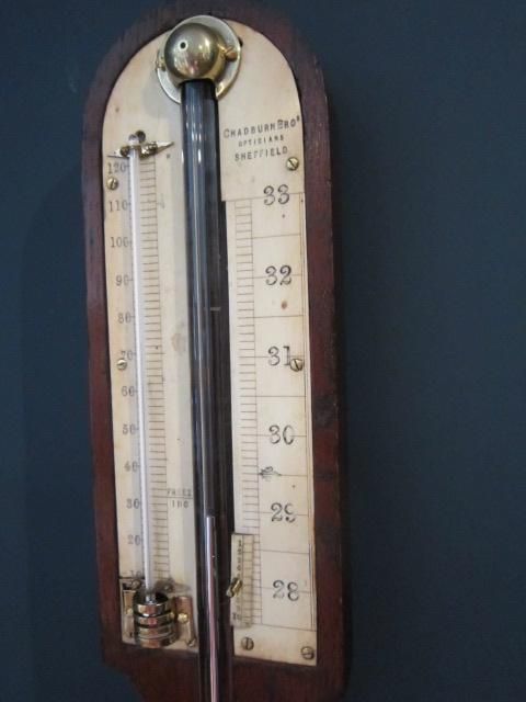 Victorian Polished Oak Stick Barometer
