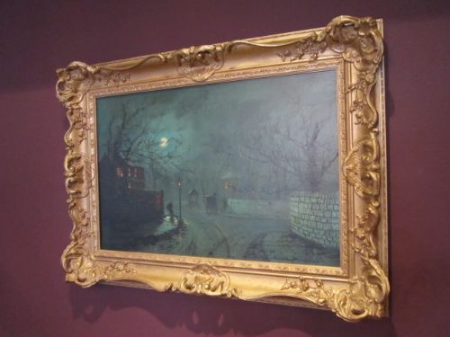 Fine Original Victorian'moonlit Scene'oil on Canvas