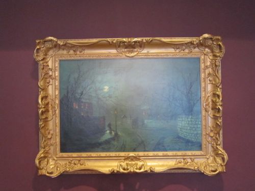 fig 1. FINE ORIGINAL VICTORIAN'MOONLIT SCENE'OIL ON CANVAS
