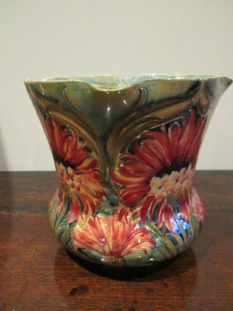 fig 1. SUPERB MCINTYRE MOORCROFT CHRYSANTHEMUM JARDINERE