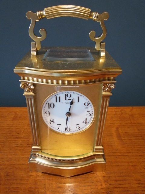 Superb Edwardian Elkington Carriage Clock