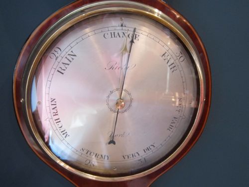fig 1. FINE LATE GEORGIAN INLAID BANJO BAROMETER