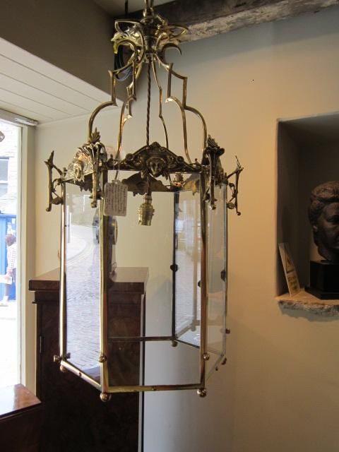 Superb Victorian Brass Hall Lantern