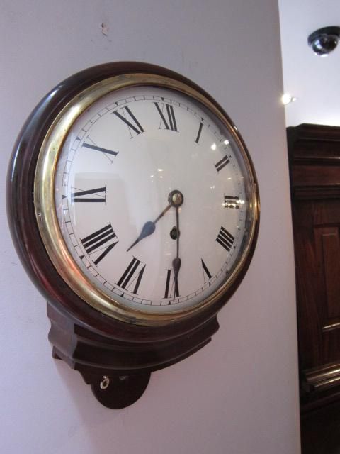 Very Small Edwardian Single Fusee Drop Dial Clock