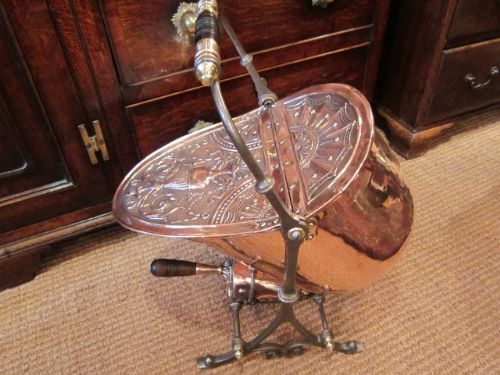 Superb Victorian Art Nouveau Coal Helmet