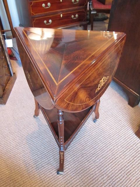 High Quality Victorian Rosewood Inlaid Occasional Table