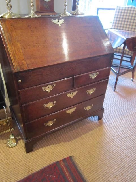 Good Small & Original George II Oak Bureau