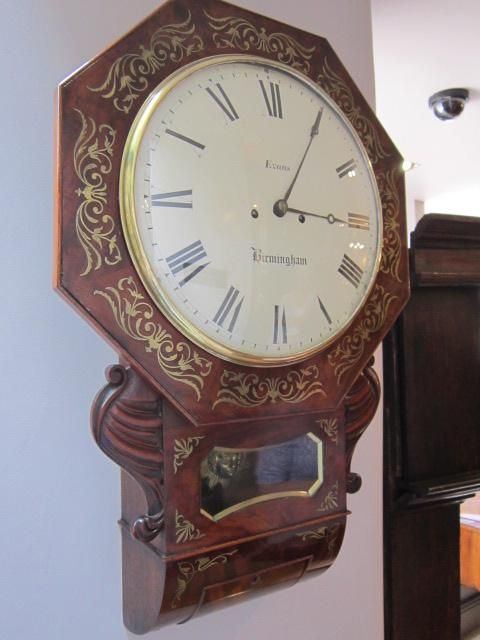 Superb Regency Double Fusee Dropdial Wallclock