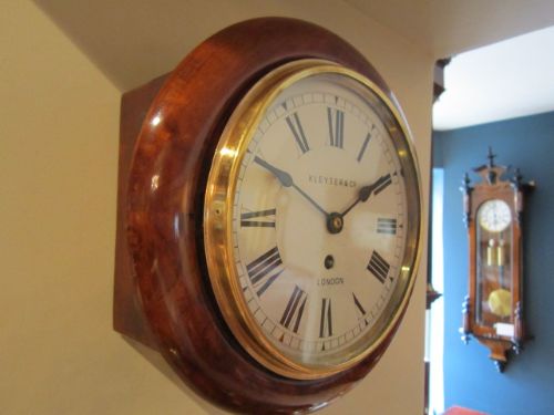Rare Victorian 8" Figured Walnut Wallclock