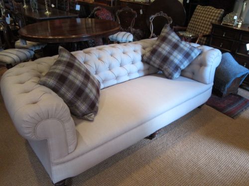 Impressive Victorian Walnut Framed Chesterfield Settee