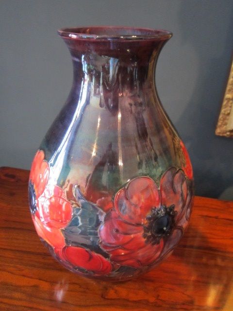 Large Moorcroft Anenome Flambe Vase