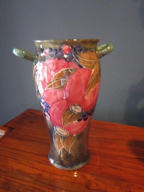 fig 1. EARLY MOORCROFT POMEGRANATE TWIN HANDLED VASE