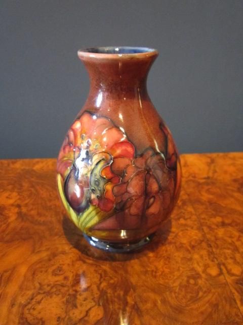 Fine Moorcroft Flambe Orchid Vase