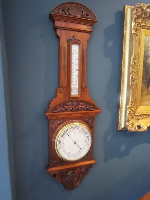 Beautiful Victorian Walnut Banjo Barometer