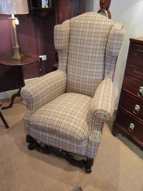 Impressive Early Victorian Wing Armchair