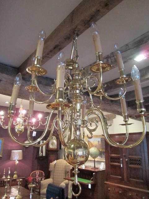 Small Edwardian Two Tier Chandelier