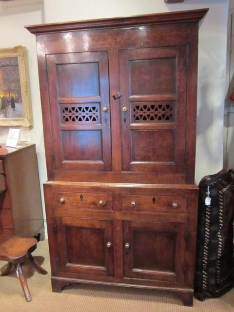 George III Oak Bread and Cheese Cupboard